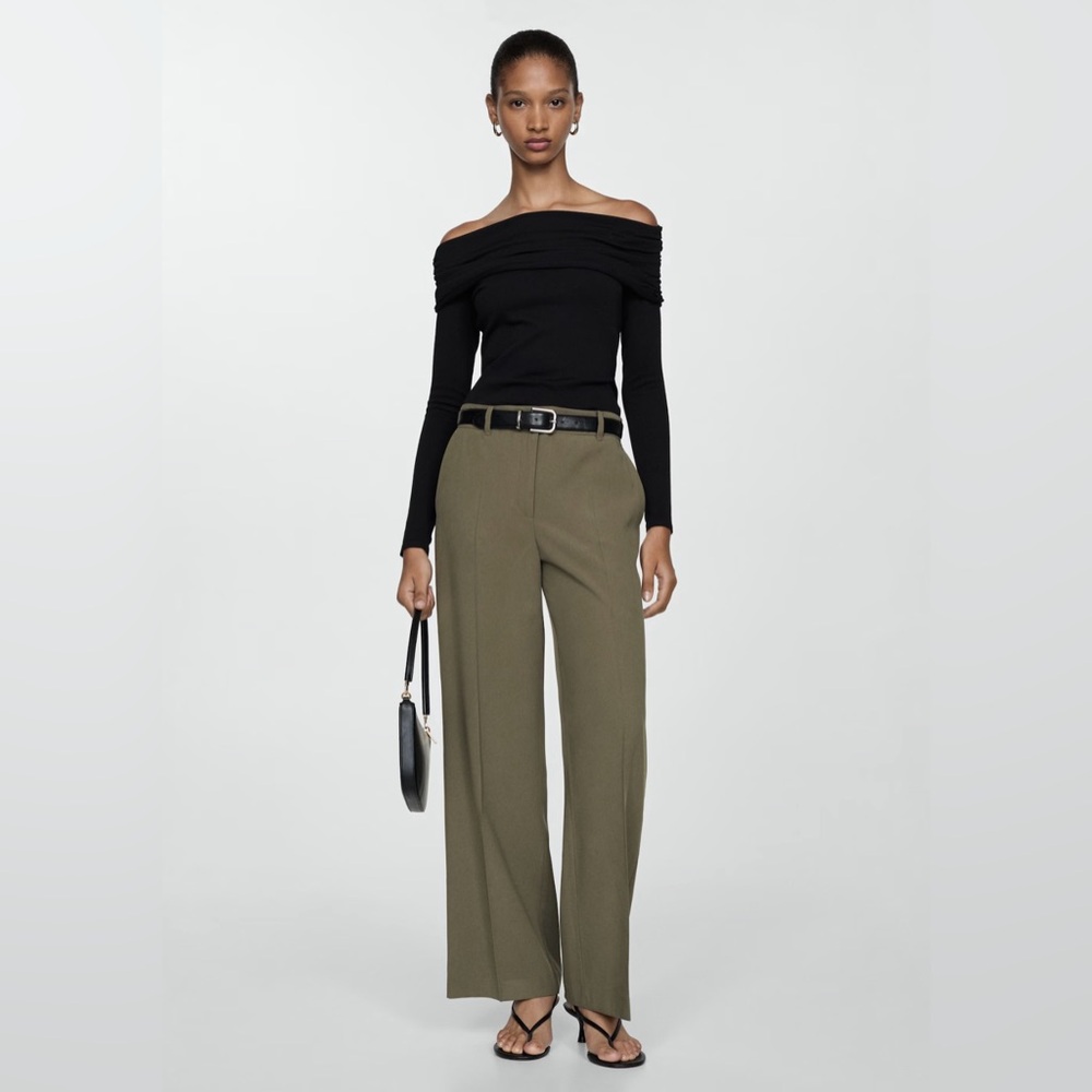Mango Cupro Pleated Pants